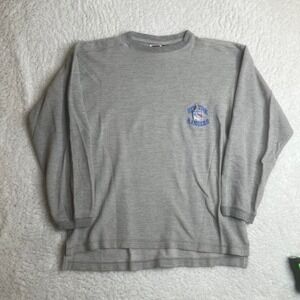 Vintage New York rangers grey men's long sleeve‎ thermal shirt embroidered nhl L